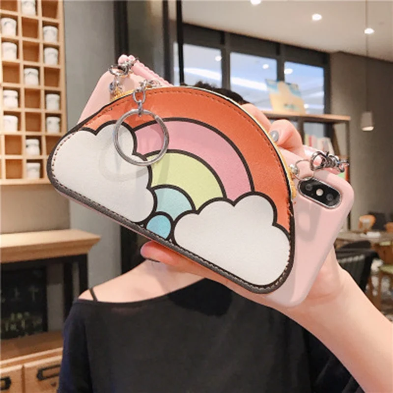 Радуги и облака, портмоне с ремешком все включено phoen, чехол для iphone XS Max XS XR X 6 6S 7 8 плюс Чехол