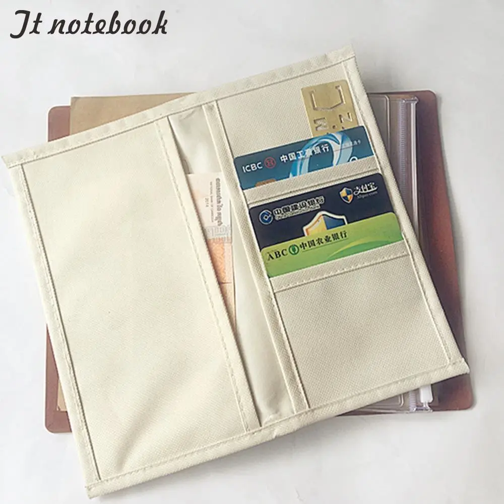 Traveler Notebook Oxford Cloth Pocket Storage pouch 4 Size Spiral Cowhide Diary Card Bag Receive Pocket travelers notebook accessories storage bag