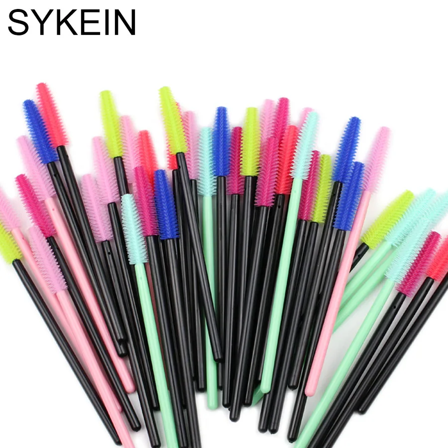 

50Pcs Disposable Silicone Gel Eyelash Brush Mascara Wands Professional Lashes Extension Tools And Makeup Supplies