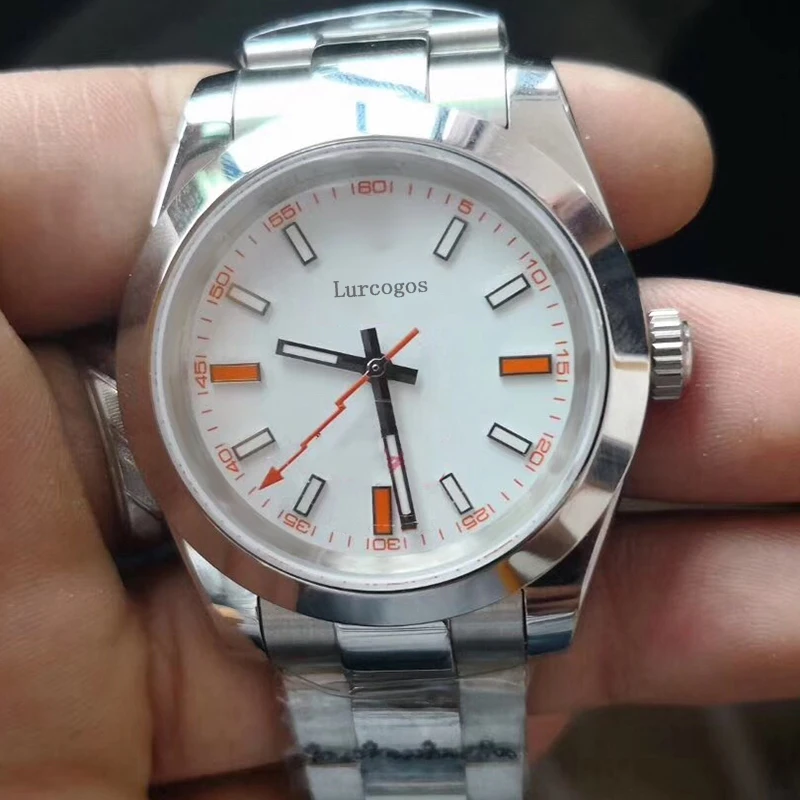 

Mens aaa luxury watch white dial 2813 Automatic Movement AIR KING Watch Sports Self-wind Watches Fashion Wristwatch