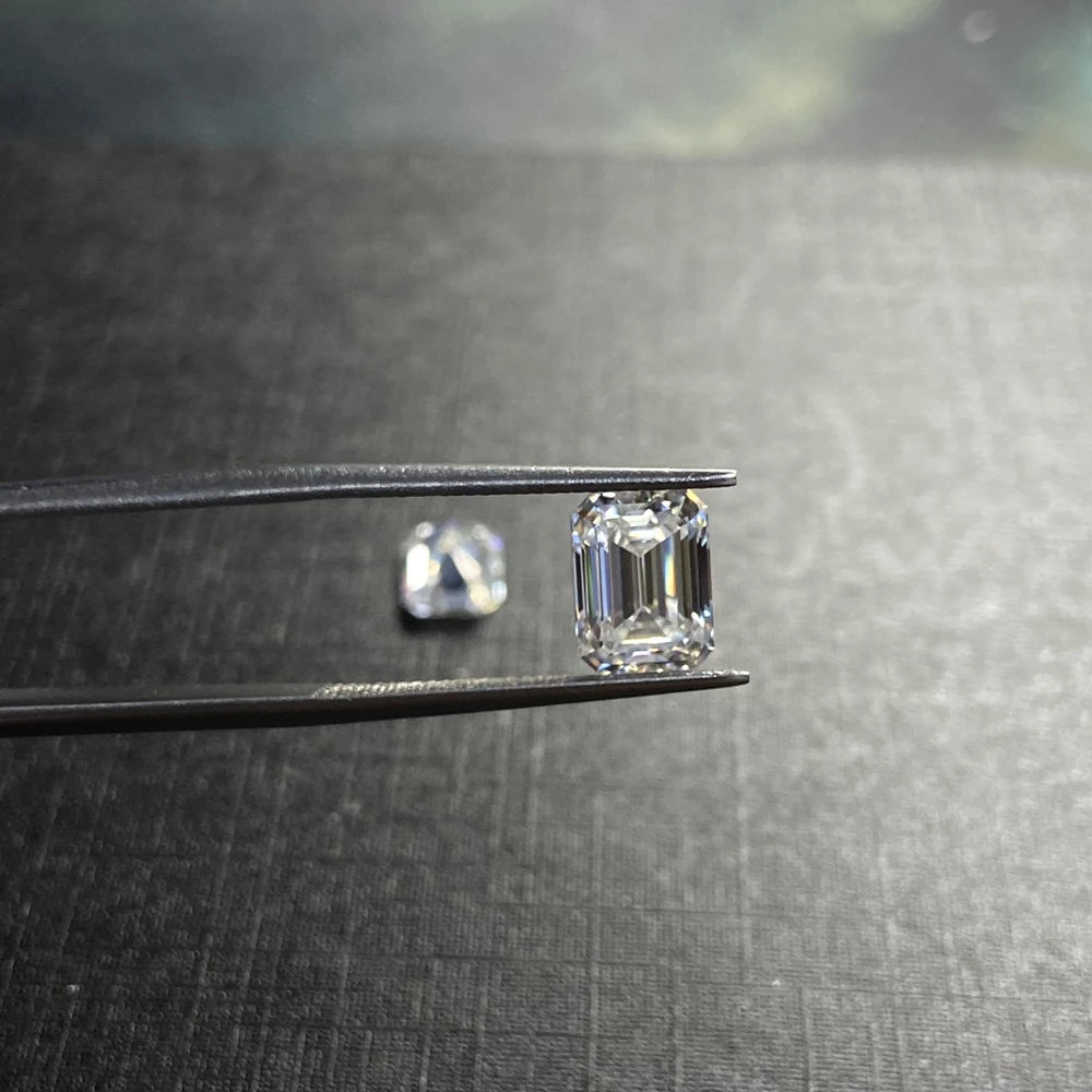 6 cts изумрудная огранка Высокое качество 10*12 мм VVS1 лабораторный созданный