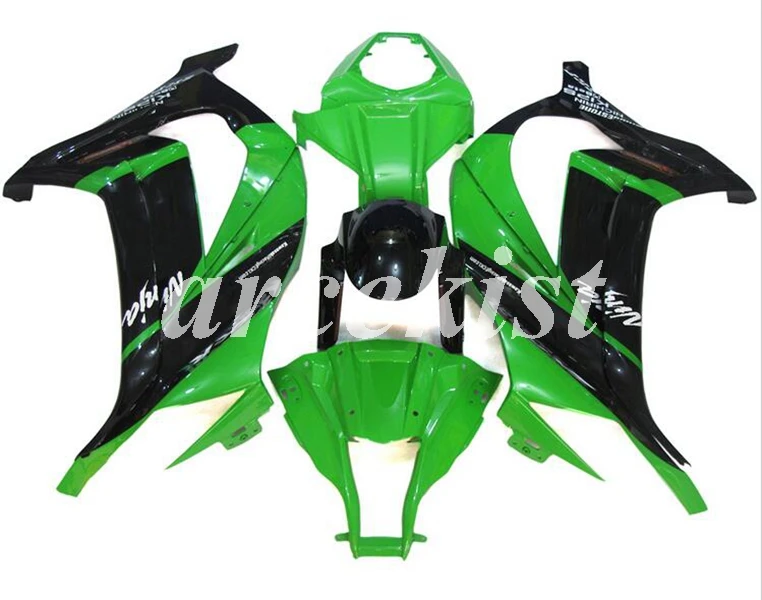 4 подарки ABS Обтекатели комплект подходит для kawasaki Ninja ZX-10R 2011 2012 2013 10R, возрастом 11, 12, 13, 14, 15, набор для тела цвета: зеленый, черный
