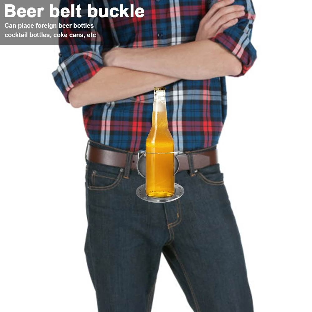 Water Bottle Holder Belt Buckle Beer Holder Camping Picnic Wine Can Holder Metal Heavy Duty Hand Bag Portable Bottle Buckle Belt Beer