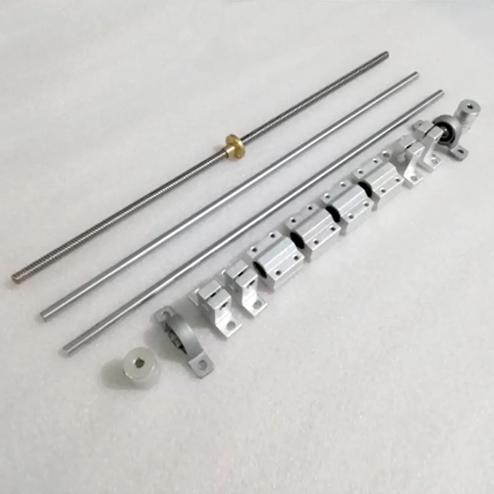 

15pcs Screws Smooth Corrosion Resistant Shaft Bearing Housing Sliding Rail Set 8-400 Mm Bracket Support Optical Axis Metal Guide