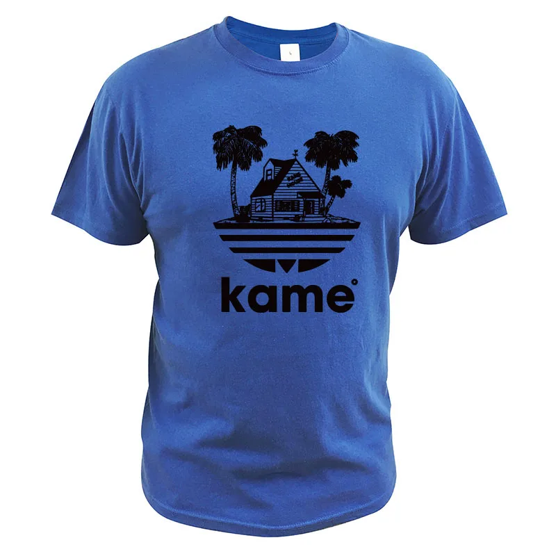 Синий MAME House футболка Kamehameha, европейский размер, Повседневная футболка с цифровым принтом, топы, повседневные топы, Dragon Ball Z, футболка - Цвет: Синий