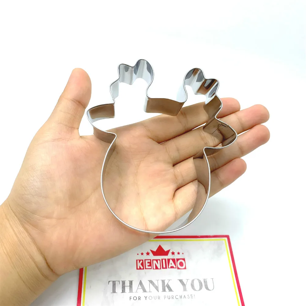 KENIAO Christmas Deer Head Cookie Cutter - 10.2 x 8.6 CM - Winter Biscuit Fondant Bread Sandwich Mold - Stainless Steel KENIAO Christmas Deer Head Cookie Cutter - 10.2 x 8.6 CM - Winter Biscuit Fondant Bread Sandwich Mold - Stainless Steel