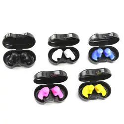 Bouchons d'oreille en Silicone souple, 1 paire, Protection des oreilles, réutilisables, étanches, réduction du bruit, pour dormir, natation 