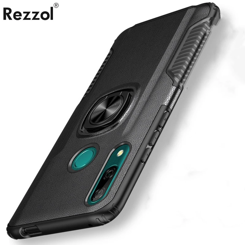 Armor Case For Huawei Honor 9X Premium Metal Ring Silicone Car Stand Back Cover for 6.59 inch | Мобильные телефоны и