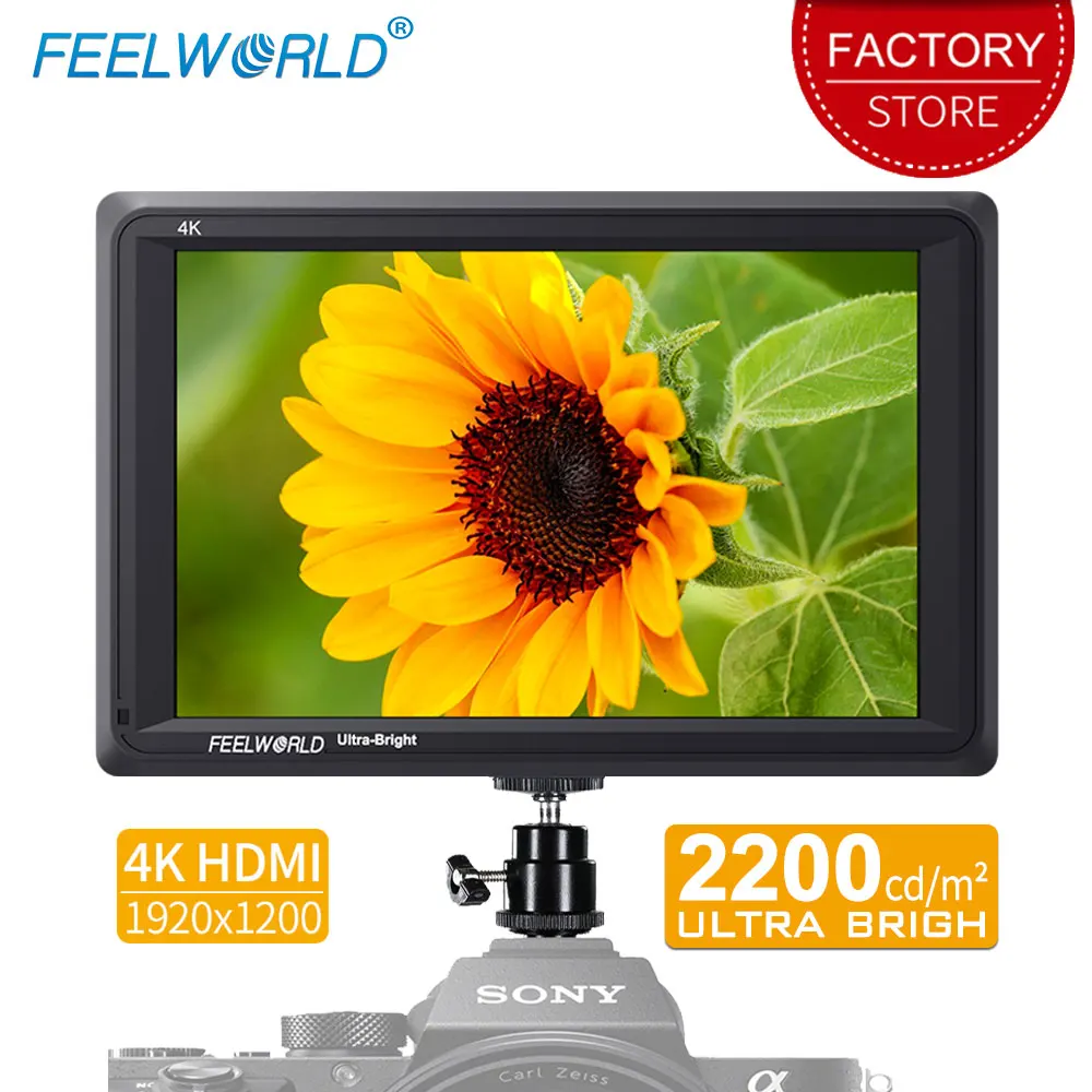 Feelworld FW279 7 дюймовый ультра яркие красные/зеленые/2200nit DSLR Камера полевой монитор с