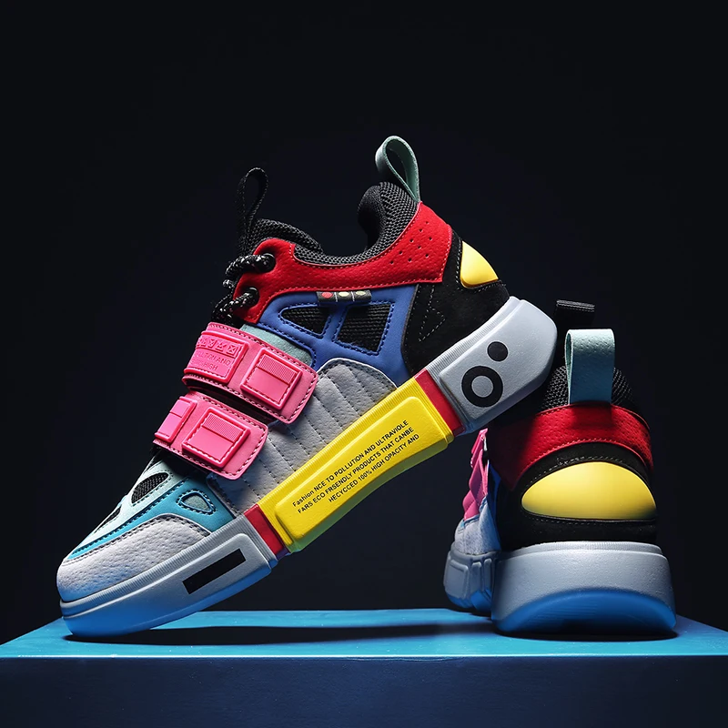 CREDRIZK/модные мужские кроссовки; трендовая спортивная обувь на липучке; zapatillas hombre Deportiva; кроссовки для бега; Basket Homme; брендовые кроссовки