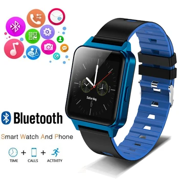 

2019 New Long standby Bluetooth smart watch OLED Color screen fashion Man smartwatch Call clock For iPhone Reloj inteligente+box