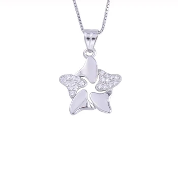 

Zircon Whirl Star Necklaces For Women 925 Sterling Silver Windmill Pendants Pendants Long Chain Choker Fashion Jewelry