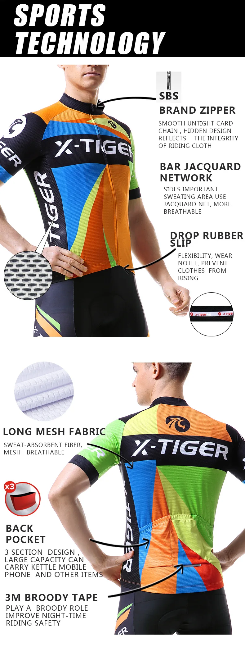 Одежда для верховой езды X-Tiger, одежда для езды на горном велосипеде, мужская верхняя одежда для велоспорта, мужская летняя футболка для верховой езды