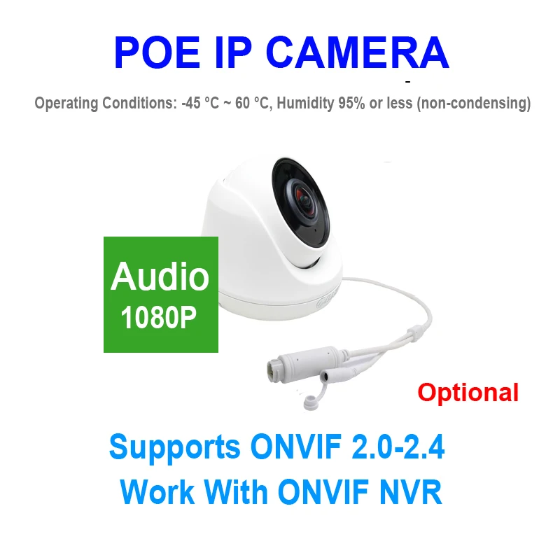 Xmeye 1080P POE Camera IP 1.7mm Panoramic Fisheye lens Cctv Security Surveillance Built-in Mic LED Infrared Icsee JIENUO 5
