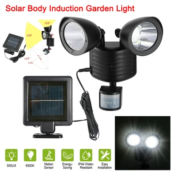 

Waterproof Energy Saving Solar Power Motion Sensor Light Dual Head 22 LED Security Floodlight Outdoor Street Yard Home Garden