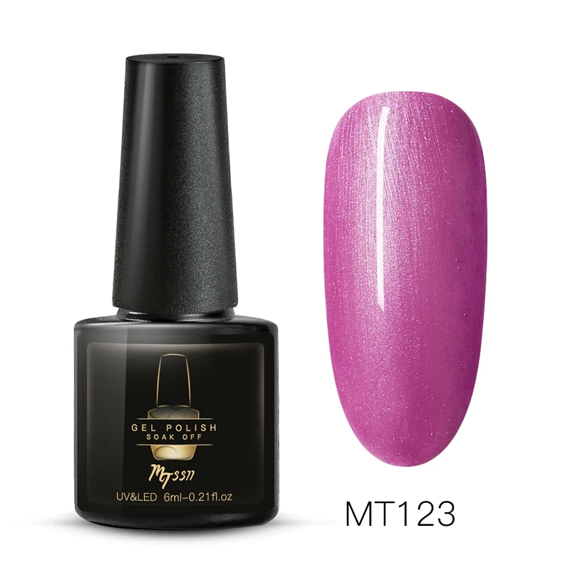 Mtssii 7ml Color Nail Gel Polish Manicure Semi Permanent Base Top Coat UV LED Nails Gel Varnish Soak Off Nail Art Manicure Gel - Color: S04838