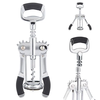 

Portable Zinc Alloy Red Wine Opener Wing Type Wine Corkscrew Bottle Handle Openers