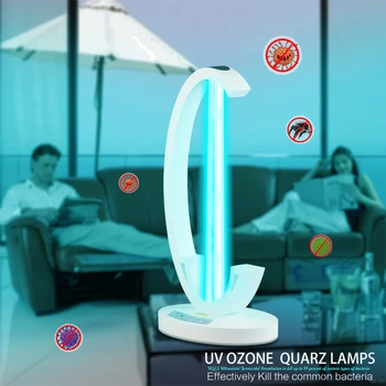 

38W UV Sterilizer Lamp 220V Mobile Ultraviolet Disinfection Lamps UVC Germicidal Light Timer Remote Control Ozone Lamp