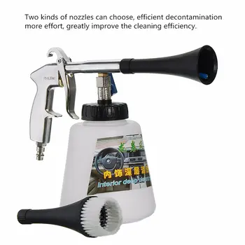 

High Pressure Air Pulse Car Cleaning Gun with Brush Multifunctional Surface Interior Exterior Cleaning Kit