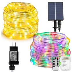 Outdoor Tube Rope Strip String Light 10M 20M 30M DIY Copper Wire Christmas Fairy Light for Garden Patio Holiday Wedding Decor