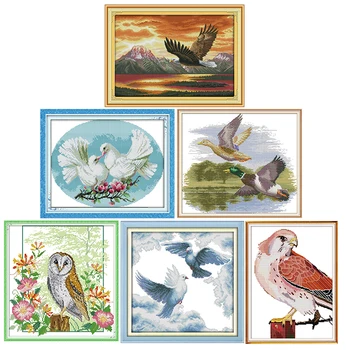

Dove Of Peace&Eagle DIY Cross Stitch Kits Counted 11CT14CT Printed Pattern Crafts DMC Handmade Sewing Needlework Embroidery Sets