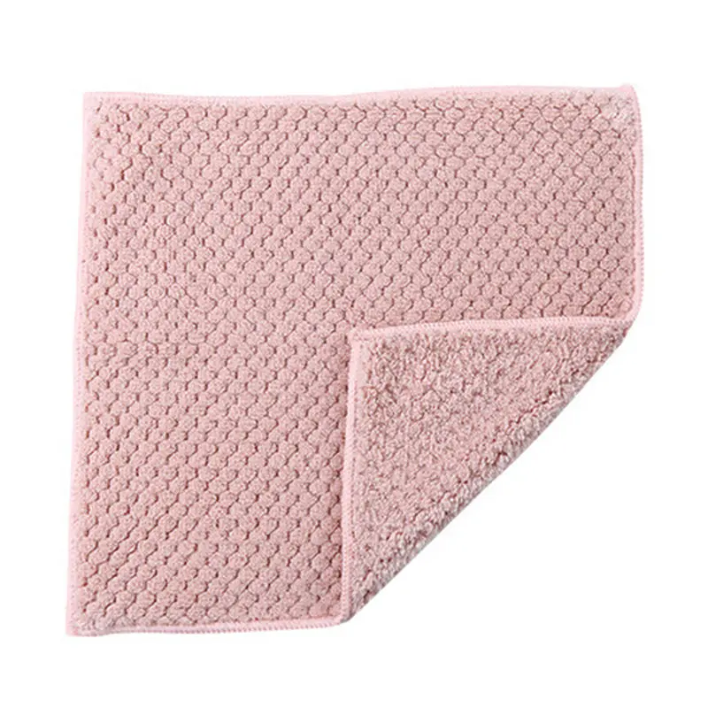 pink Домашняя кухня супервпитывающее полотенце чистая ткань раковина протирать коралловый флис Бытовая стеклянная ткань для чистки окон - Цвет: pink