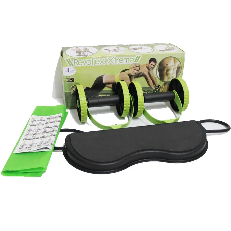 

Revoflex Xtreme Multifunctional Chest Expander Power Roller Household Abdominal Wheel Fitness Wheel AB Rocket