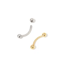 925 Стерлинговое Серебро изогнутый стержень двойной шар брови гвоздь для губ гвоздь-шуруп серьги-гвоздики милые сладкие уха кости ногтей девушка Ухо Ювелирные изделия