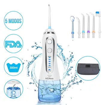 

5 Modes Cordless Oral Irrigator IPX7 Portable Water Jet Flosse 300ML Teeth Cleaner USB Rechargeable New Water Dental Flosser