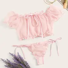 Стринги nuevo сексуальные exquisito Encaje Lenceria sujetador+ Liga+ bragas conjunto Babydoll ropa de dormir erótica косплей горячие BS3