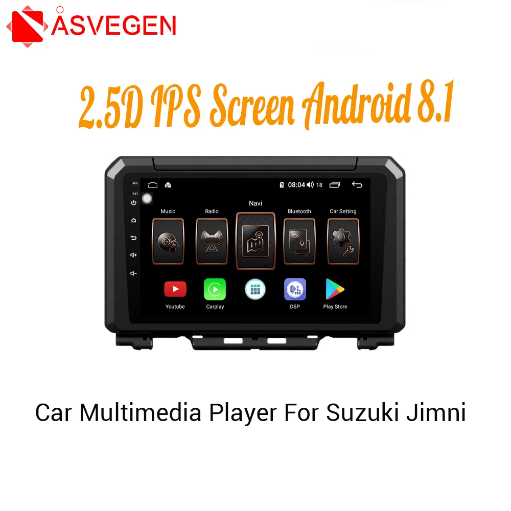 Sale 2.5D 9" Full HD Touch IPS Screen Android 8.1 Octa-Core Car GPS Multimedia Navigation For SUZUKI JIMNY 2019 Build In Carplay 0