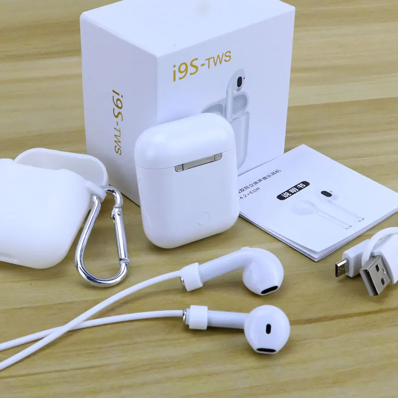 Bluetooth наушники i9 TWS Беспроводная мини гарнитура наушники для телефона Meizu sony спортивные наушники с микрофоном зарядный чехол игровая гарнитура - Цвет: Kit