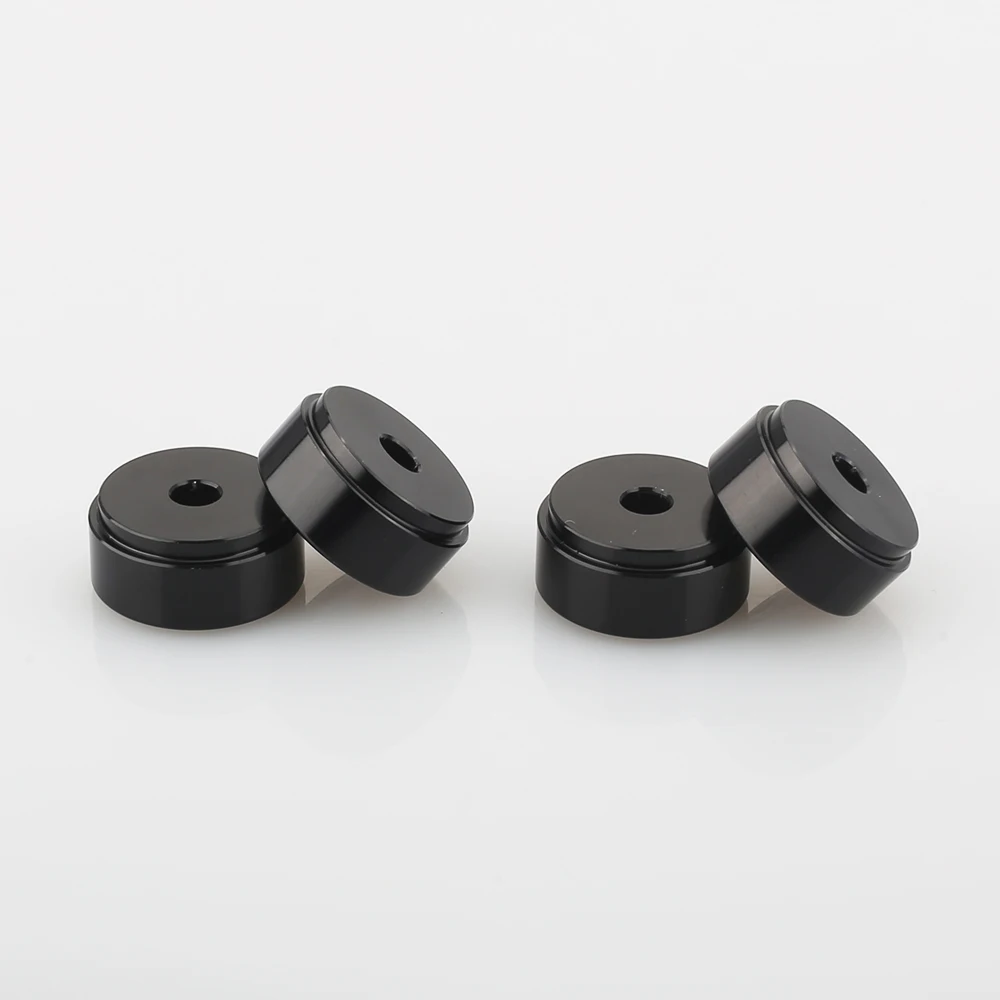 

High Quality 4pcs 20 x10mm audio amplifier speaker feet spikes silver Ring machine mats pads