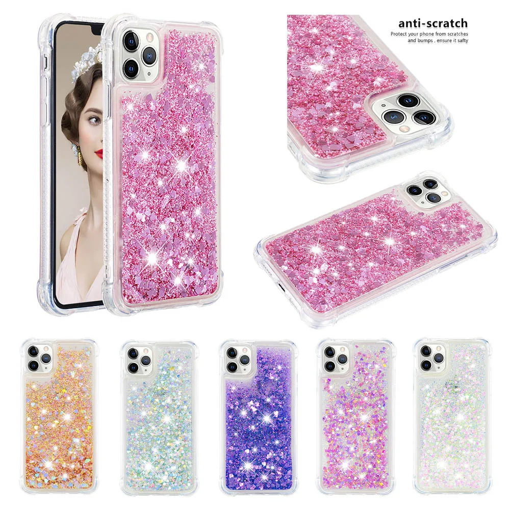 Блестящий Жидкий чехол для iphone 11 Pro Max мягкий с динамическим зыбучим песком iphone11 /