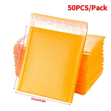 

50PCS Large Paper Bubble Envelopes Bags Mailers Padded Shipping Envelope Yellow Kraft Bubble Mailing Bag For Business Supplies