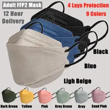 4 camada morandi cor coreano ffp2 máscara peixe kn95 mascarillas filtro fpp2 aprovado ffp2mask ce máscara protetora máscara boca adulto máscara