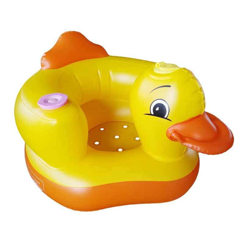 Baby Chair Seat Inflatable Chair PVC Kids Sofa Yellow Duck Portable Sofa Multifunctional Bathroom Baby Sofa Chair (4)