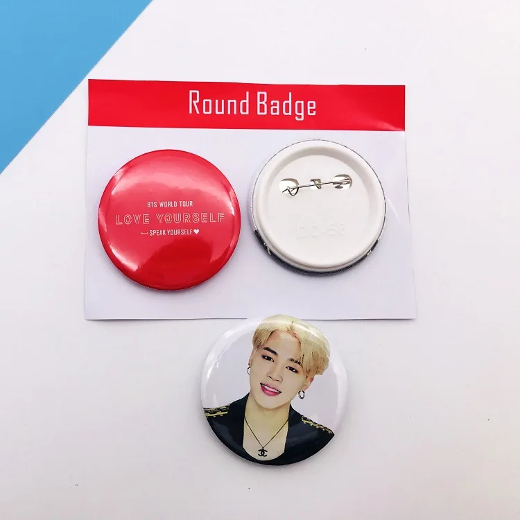 Kpop значок Bangtan мальчики любят себя круглый значок набор брошь значок список
