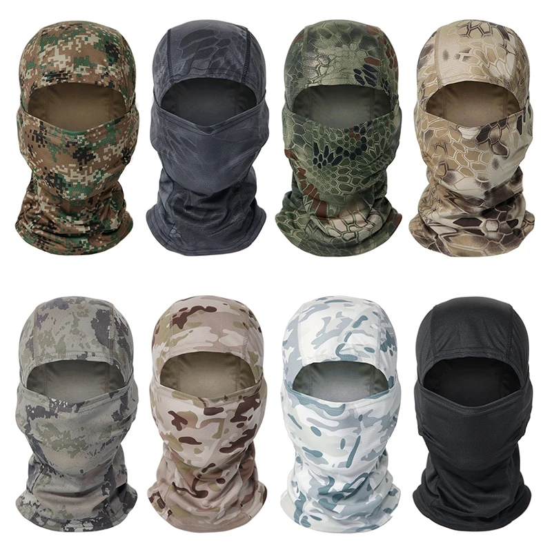 Multicam Camouflage Balaclava Full Face Scarf Mask Hiking Cycling Hunting Outdoor Military Head Cover Tactical Airsoft Cap Men 1