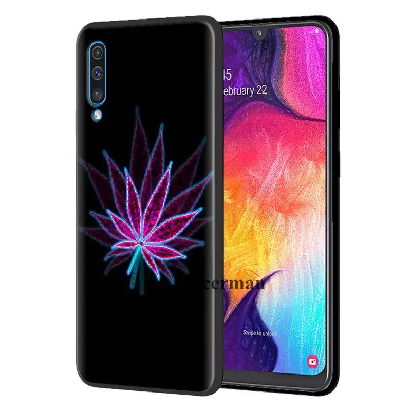 Чехол для samsung Galaxy A10 A20 A30 A40 A50 A60 A70 A80 A90 5G A10E A20E A6 A7 A8 плюс лист конопли