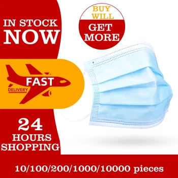 

100/200 pcs Mask Disposable 3 Laye Dust Protection Masks Disposable Face Masks High Quality Filter Safety Mask DROPSHIPPING