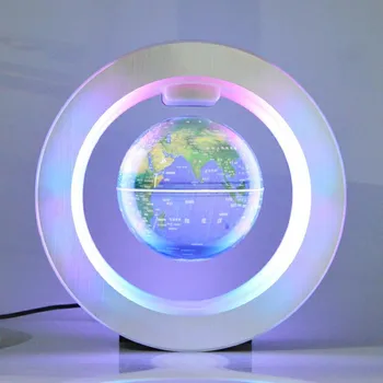

Round Electronic Magnetic Levitation Floating Globe With LED Lights Mini Globe Can Be Used In Office And Home Power Saving