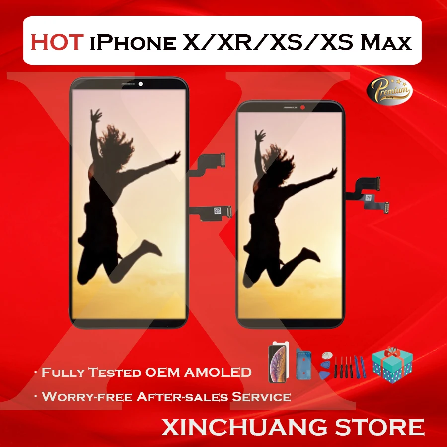 Original Quality LCD For iPhone X XR XS MAX OLED 11 Screen Replacement Display With 3D Touch True Tone No Dead Pixel With Tools