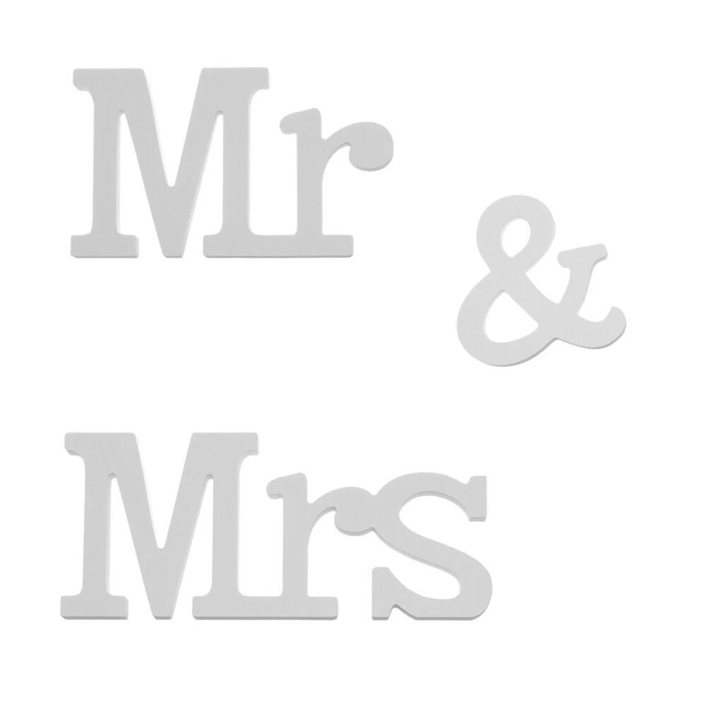 Украшение свадебного приема знак Mrs and Mr Деревянный Письмо орнамент декор стола BDF99