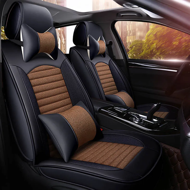 Универсальный чехол для автомобильных сидений кожа авто kia rio ceed sportage mazda cx7 skoda superb