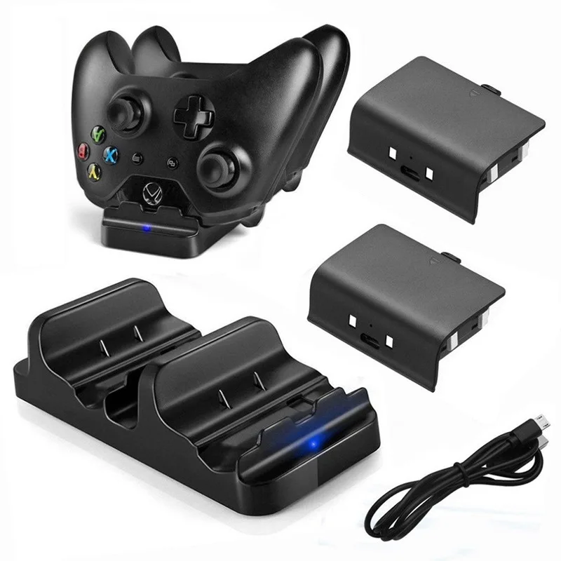 

For XBOX ONE Controller Dual Charging Dock Charger+2pcs Rechargeable Batteries Fast Charger For XBOX ONE S X Wireless Controller