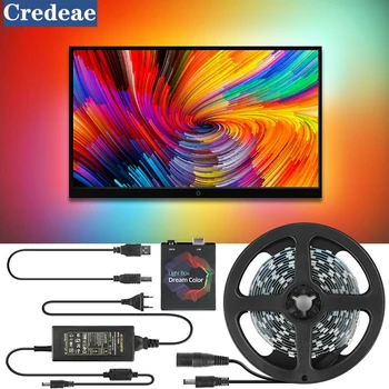 

DIY Ambilight TV PC Dream Screen USB LED Strip HDTV Computer Monitor Backlight Addressable WS2812B LED Strip 1/2/3/4/5m Full Set