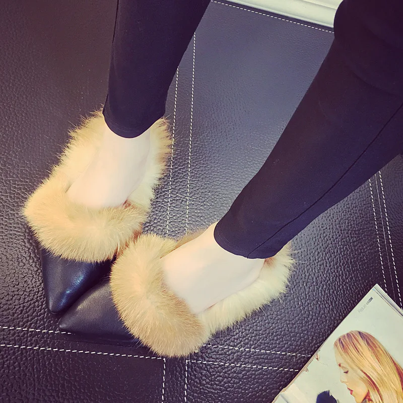 

New Style Korean-style Trend Couples plus Velvet Snow Boots Low Top Peas Cotton-padded Shoes Lazy Slip-on Casual Women's Cotton-