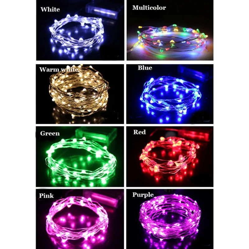 3M 5M 10M Copper Wire LED String Lights Fairy Garland For Christmas Holiday Lighting Tree Wedding Party Decoration
