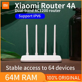 

Xiaomi Router 4A Mi Router Standard Version 2.4GHz 5GHz WiFi 1167Mbps WiFi Repeater 64MB High Gain 4 Antennas Network Extender